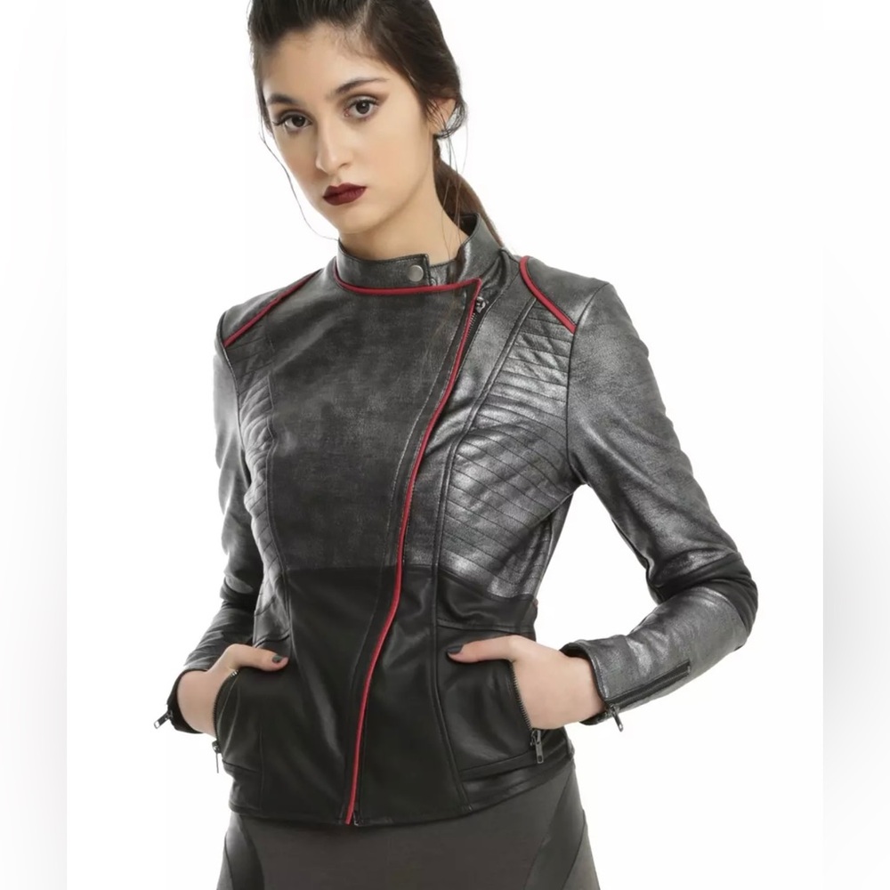 Medium Star Wars Captain Phasma Faux Leather Jacket Her Universe *Read desc.*